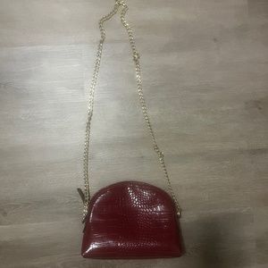Red crossbody purse
